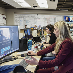 Carolina news crew in the studio
