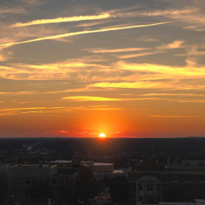 Sunrise over USC.
